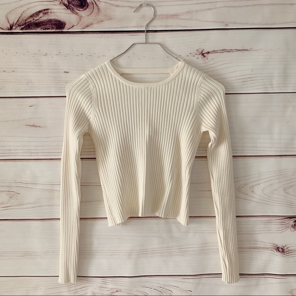 Zara Ribbed Top With Open Back - Picture 2 of 5